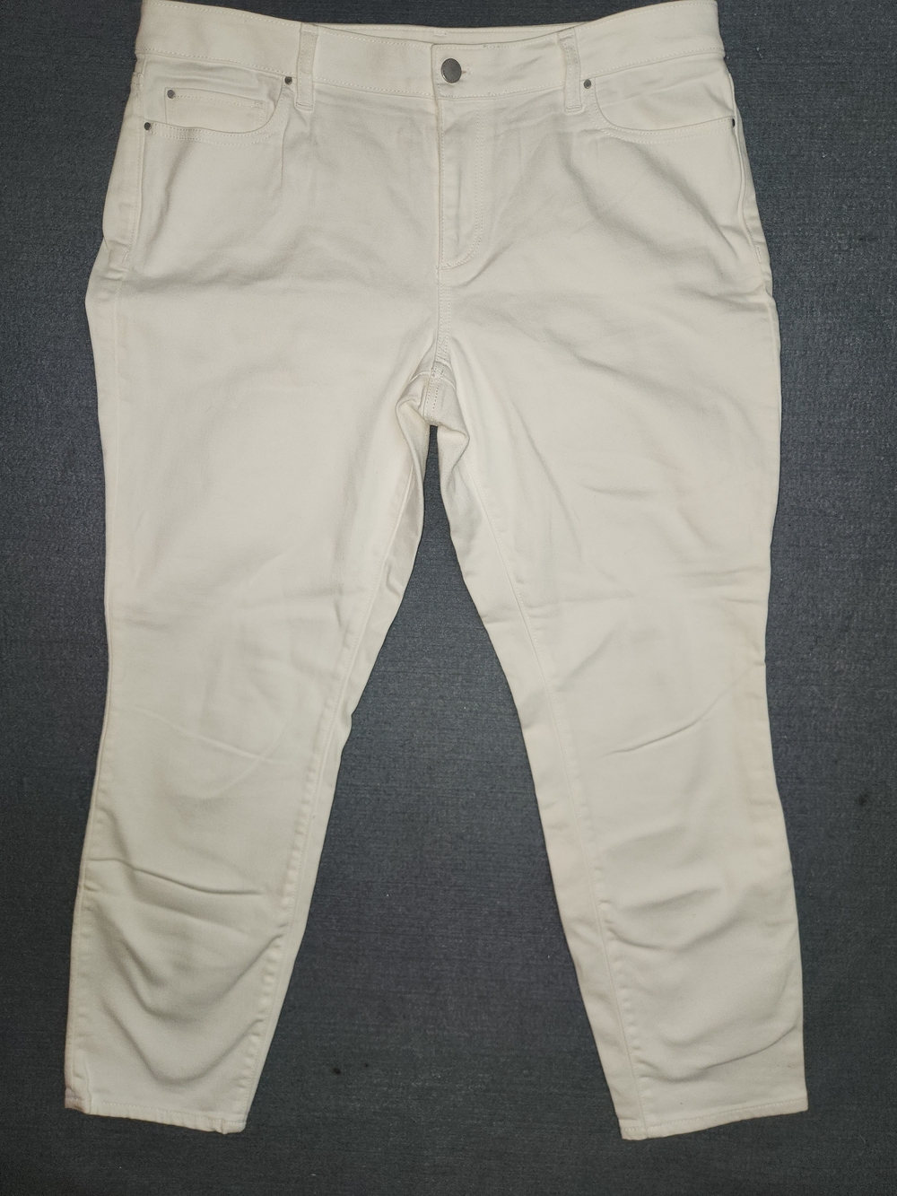 Men's Slim Straight White Pants #336